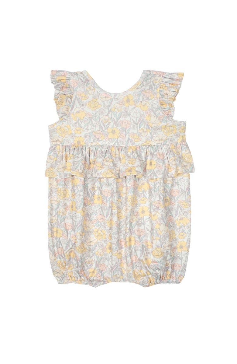Mabel + Honey Mila Floral Baby Romper, Main, color, Yellow
