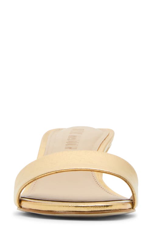 Steve Madden Patsy Slide Sandal In Gold Metallic