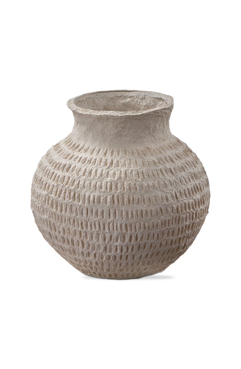 tag Light Gray Paper Mache Decorative Vase Novelty Home Decor, Main, color, Gray