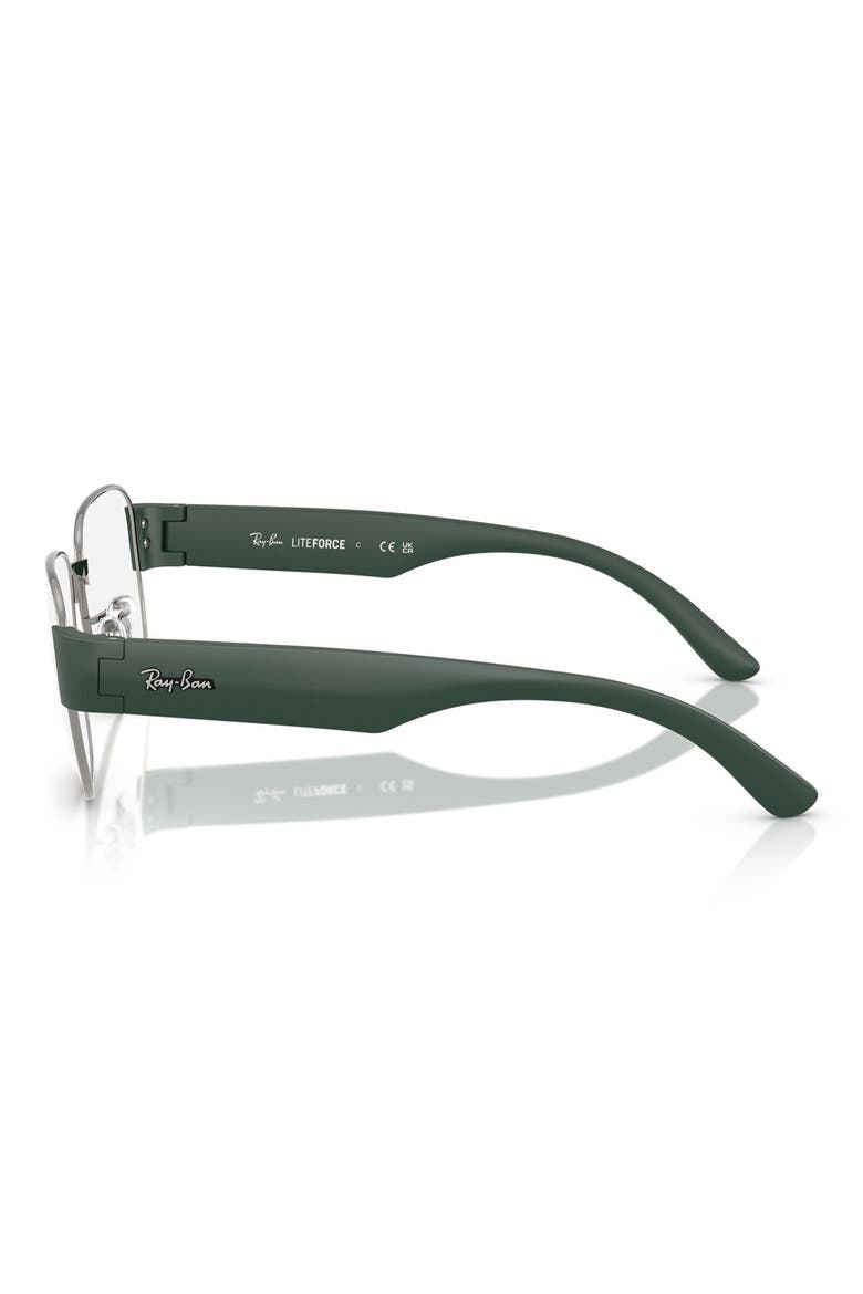 55mm Square Optical Glasses, Alternate, color, GUNMETAL