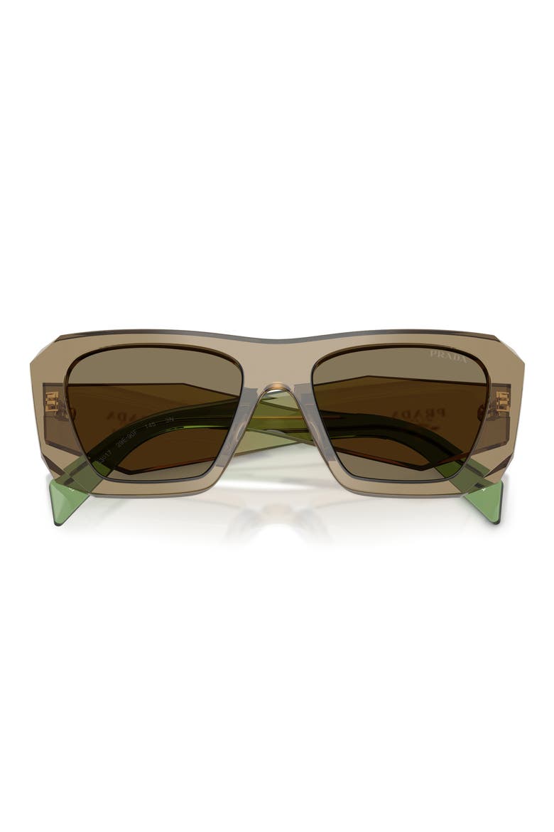 53mm Square Sunglasses, Alternate, color, TERRA / LIGHT BROWN