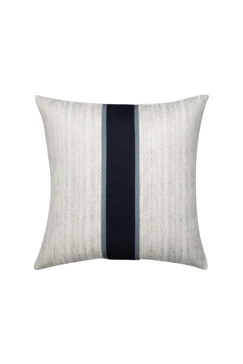Meridian Center Band Indoor & Outdoor Woven Accent Pillow & Insert, Main, color, Pebble