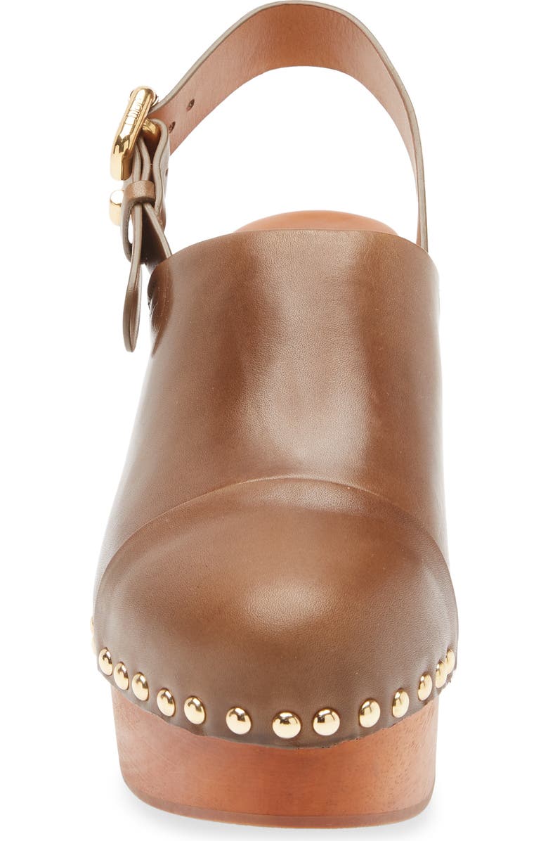 Chloé Jeannette Platform Clog, Alternate, color, Olive