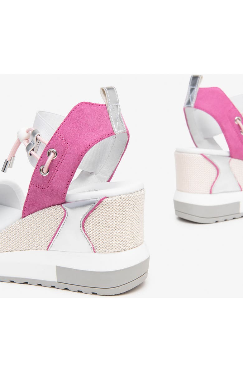 NeroGiardini Bungee Platform Wedge Sandal, Alternate, color, Pink Multi