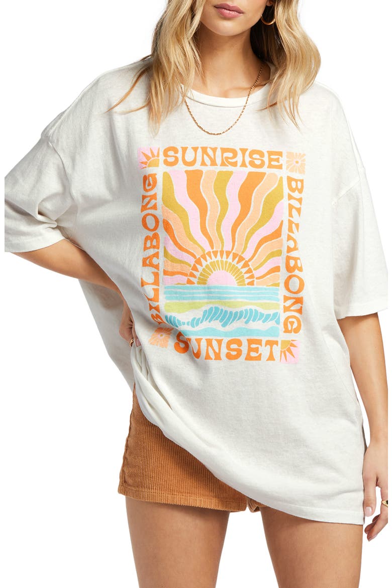 Sunrise to Sunset Oversize Cotton Graphic T-Shirt, Main, color, SALT CRYST