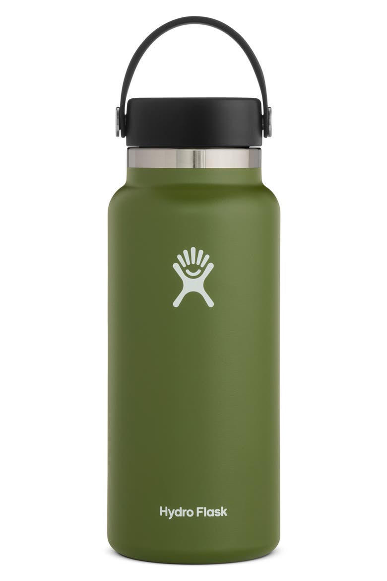 32-Ounce Wide Mouth Cap Water Bottle, Main, color, OLIVE