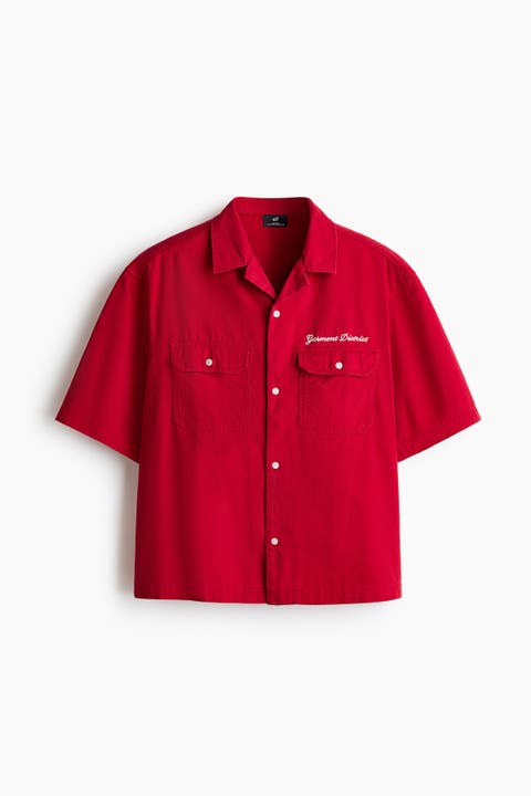 Relaxed Fit Short-sleeved Utility Shirt
