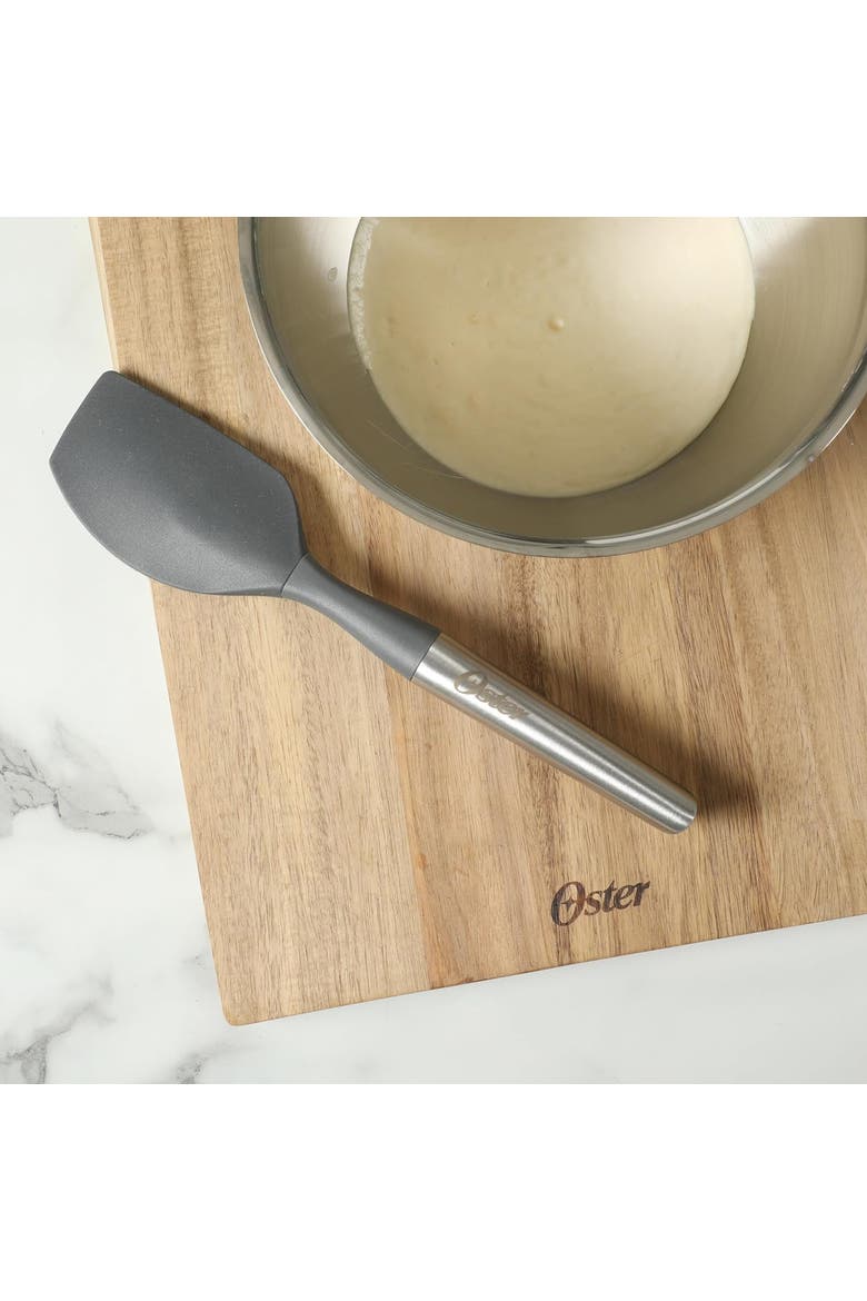 11 Inch Silicone Turner Spatula Stainless Steel Handle, Alternate, color, Silver