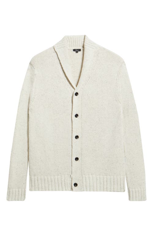 Rails Cordon Shawl Collar Cotton Blend Cardigan In White