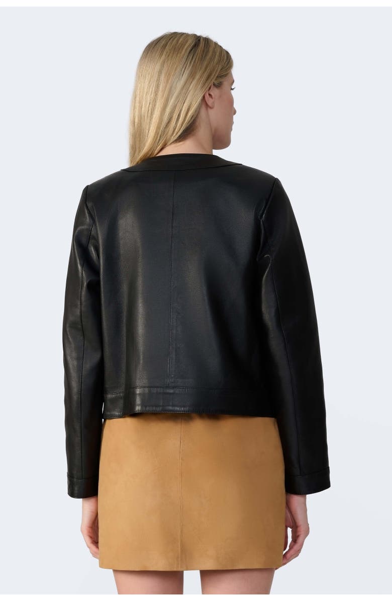 FURNIQ UK LLC Margot Leather Jacket, Alternate, color, Black