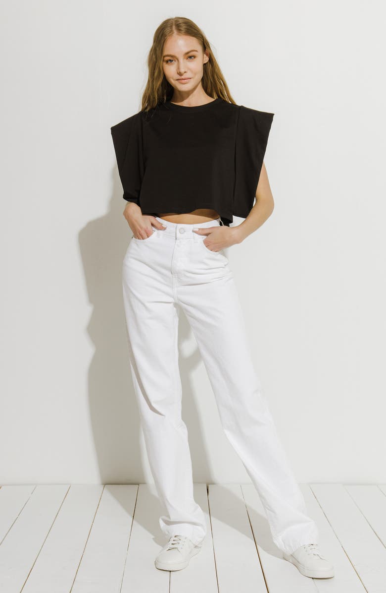 Endless Rose Drop Shoulder Crop Top, Alternate, color, 