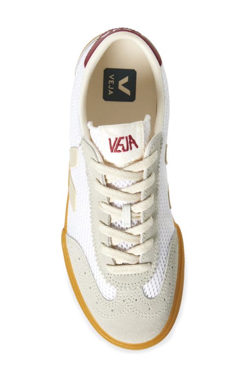 Veja V-82 Grained Leather Pure Sneakers Shoes In Lunar Pierre Marsala