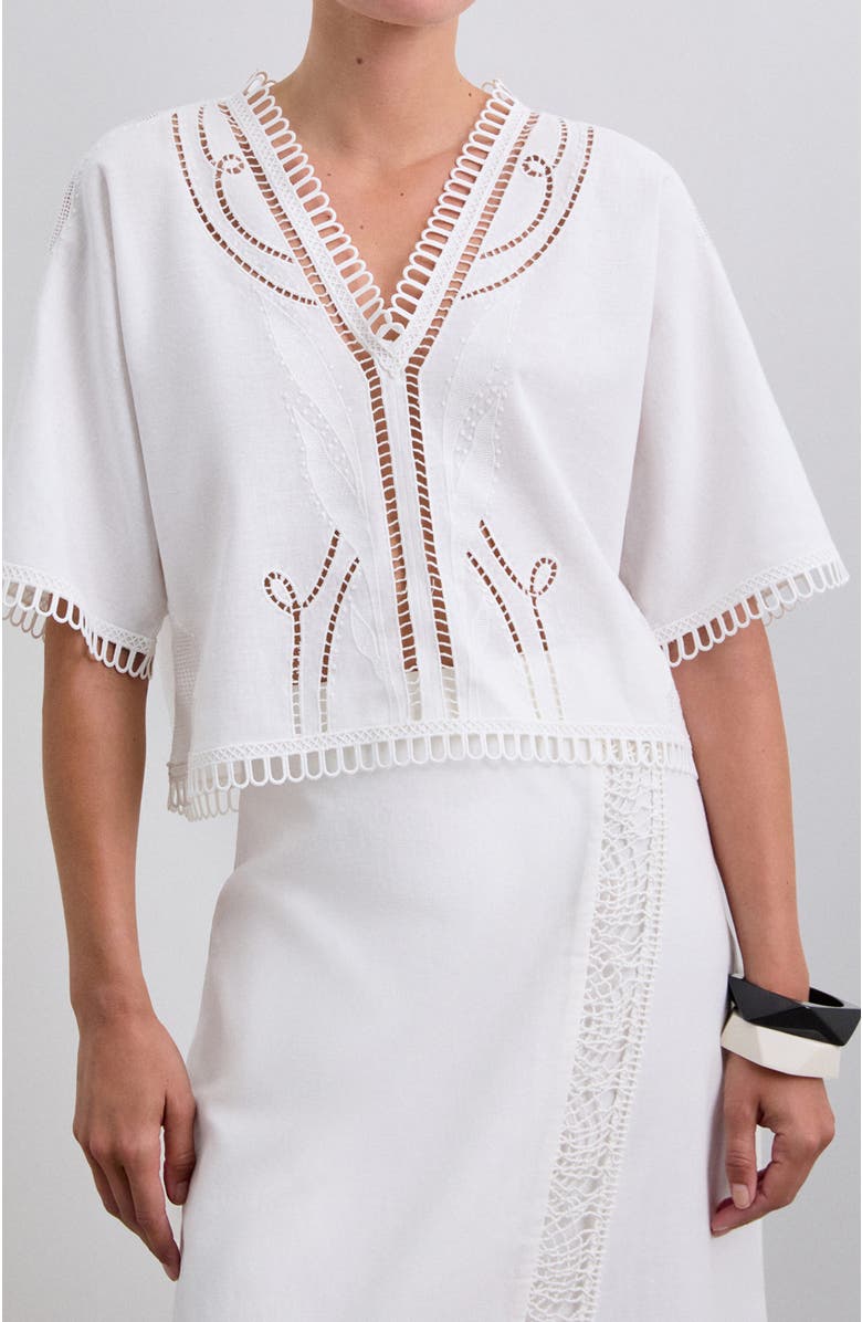 Scalpers Lace Set Top, Main, color, White