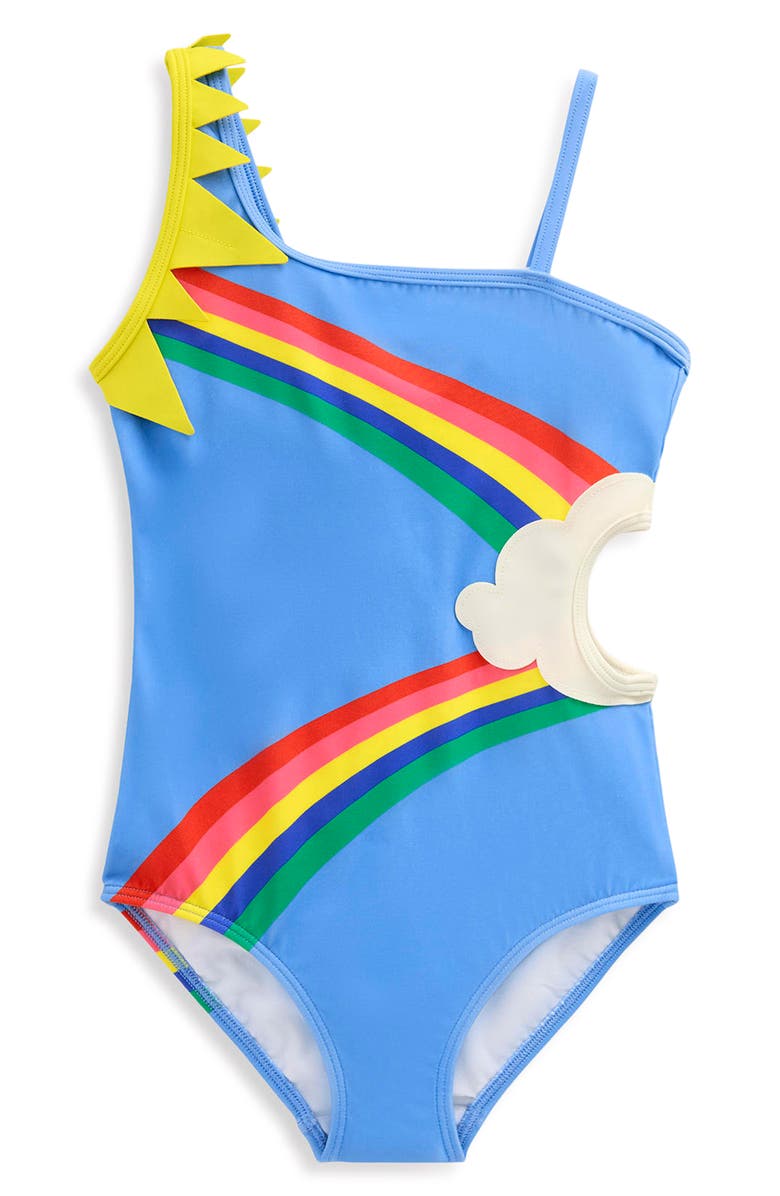 Mini Boden Kids' Appliqué Cutout One-Piece Swimsuit, Main, color, 