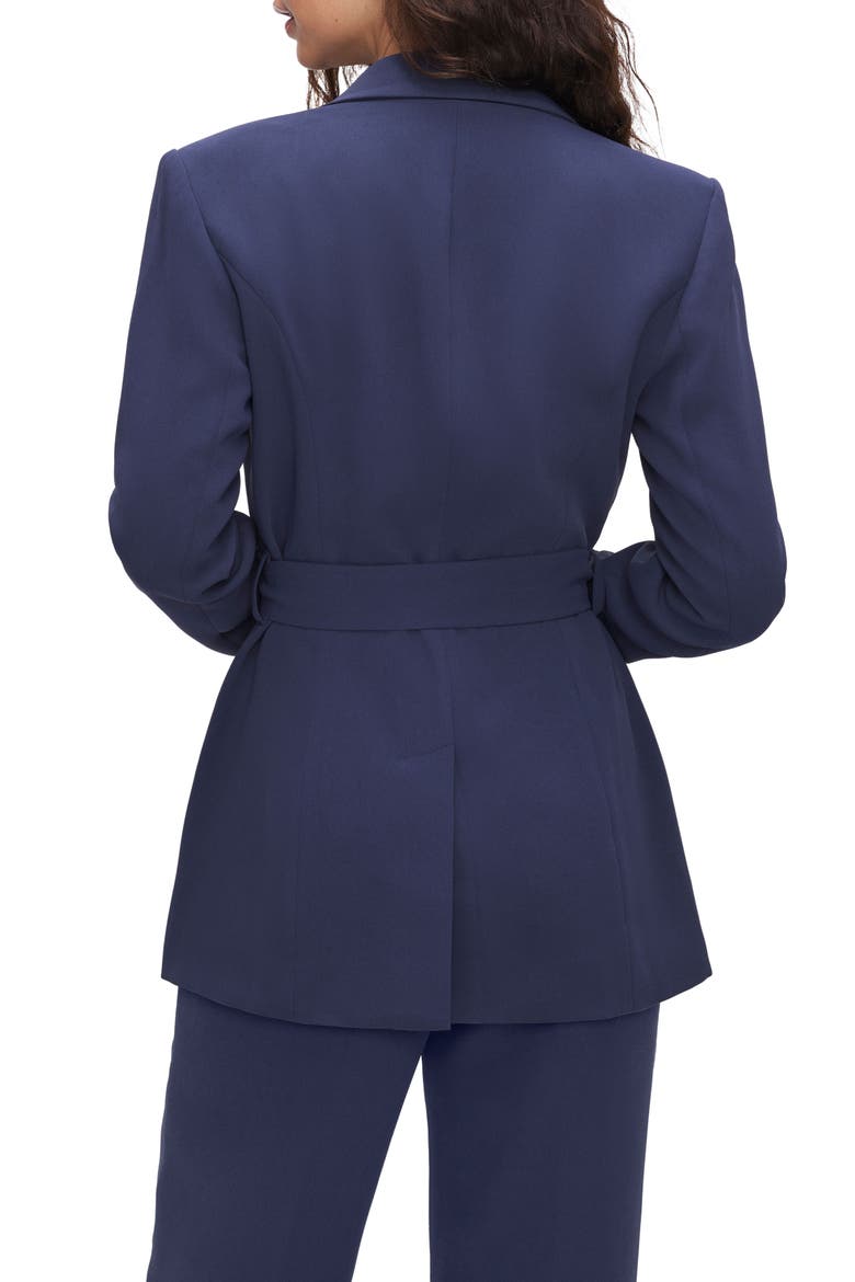 Fit & Flatter Belted Blazer, Alternate, color, BLUE RINSE