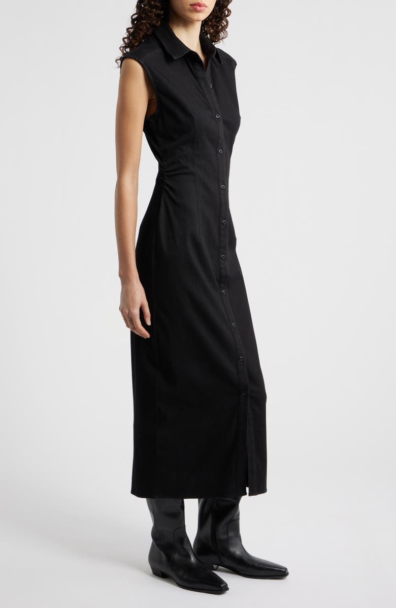 rag & bone Leah Airflex Midi Shirtdress, Alternate, color, Black