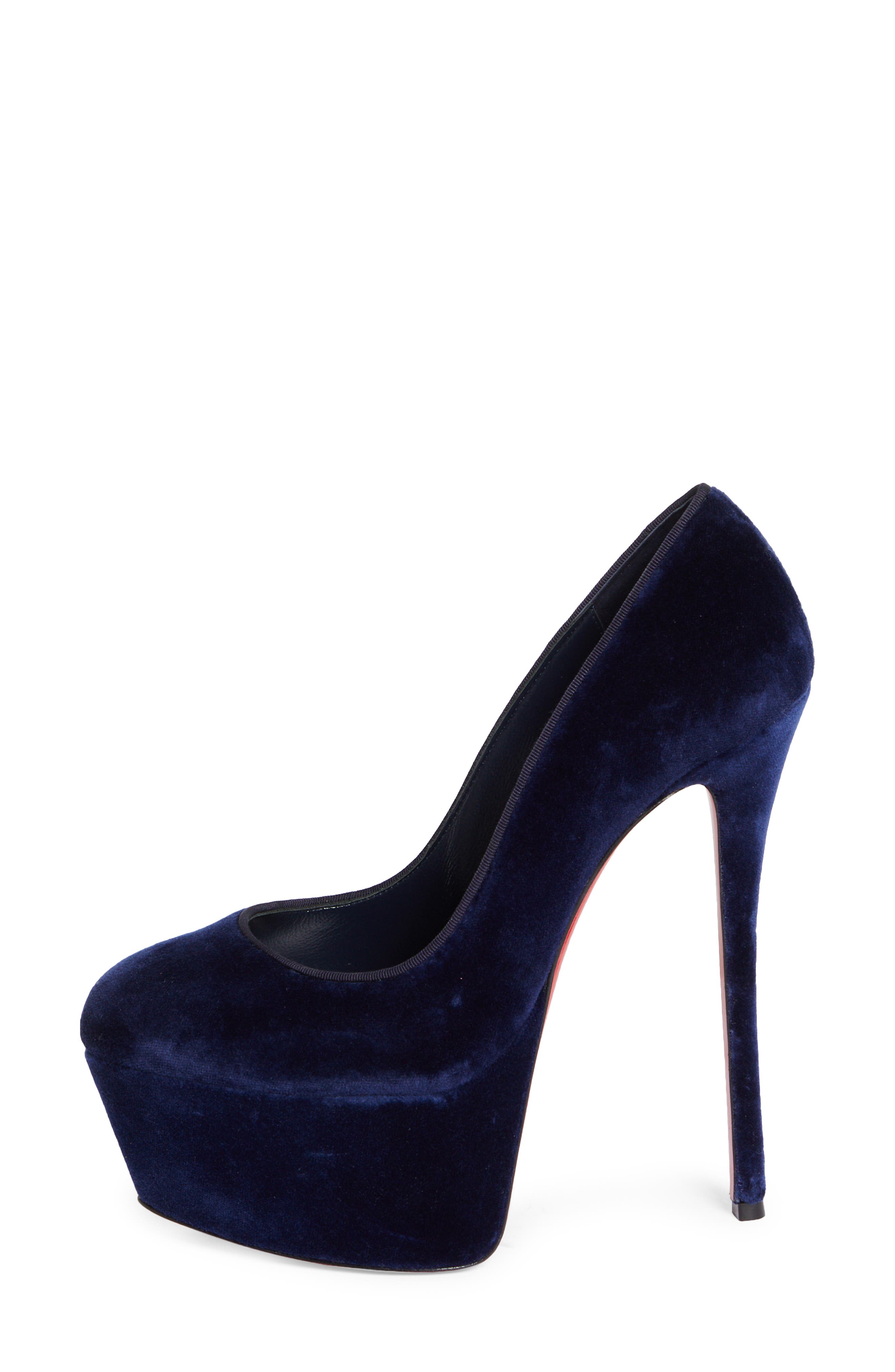 Christian Louboutin Dolly Alta Velvet Platform Pump, Alternate, color, 