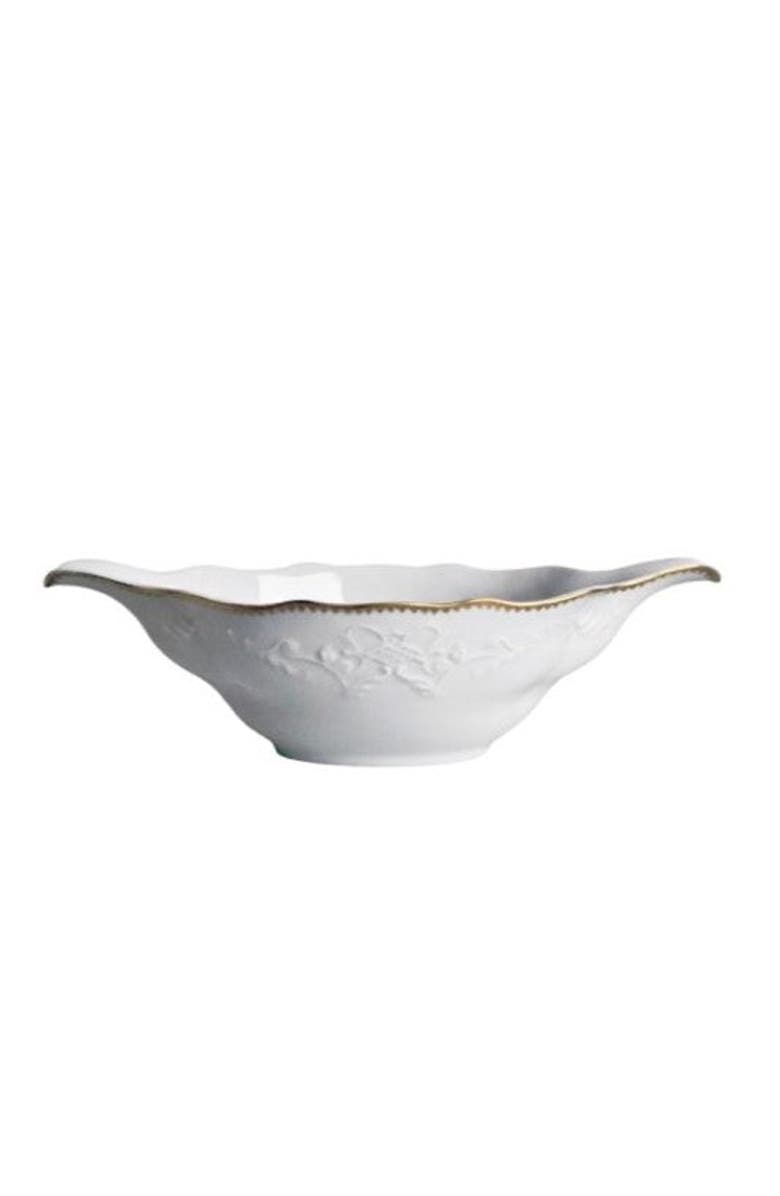 Anna Weatherley Simply Anna Gold Gravy Boat, Main, color, White/Gold