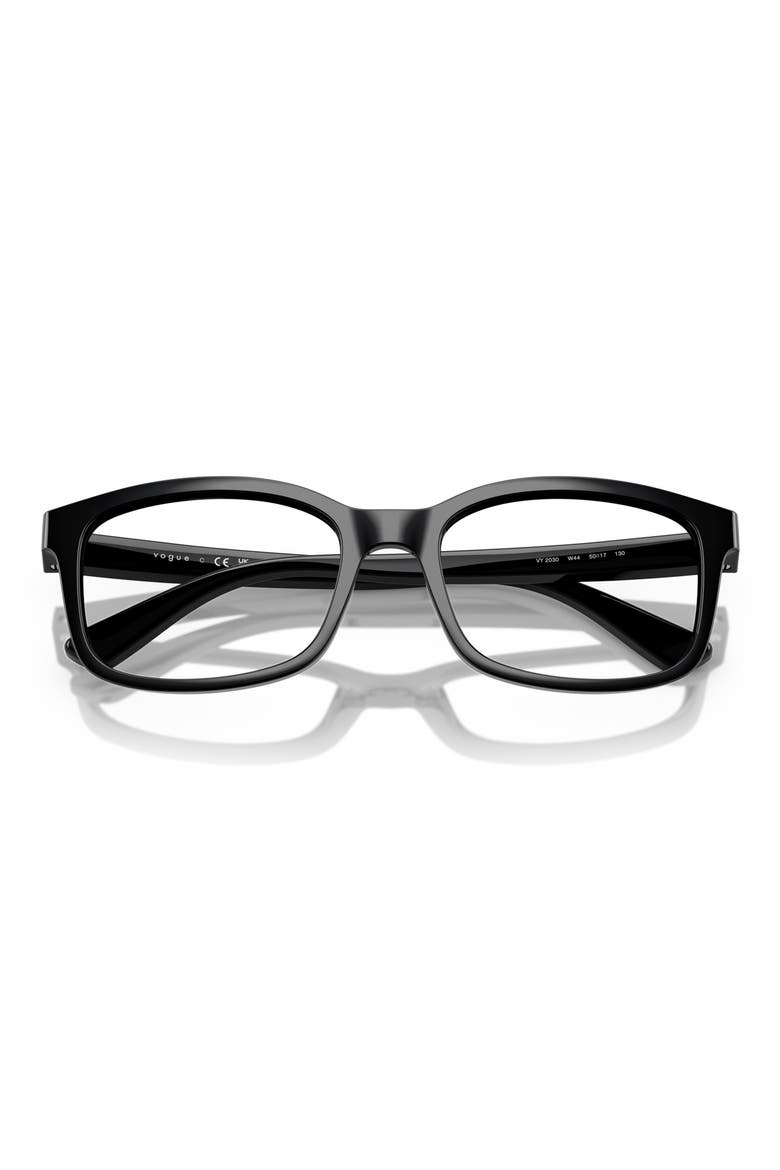 48mm Pillow Optical Glasses, Alternate, color, BLACK