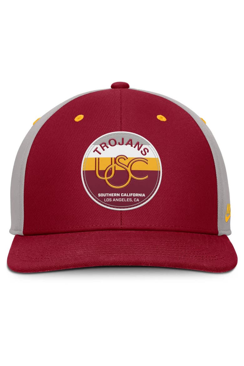 Men's Nike Cardinal/Gray USC Trojans Prep Pro Performance Snapback Hat, Alternate, color, Cardinal