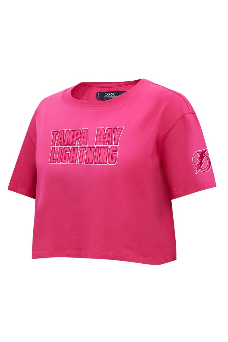 Women's Pro Standard Tampa Bay Lightning Triple Pink Cropped Boxy T-Shirt, Alternate, color, Pink