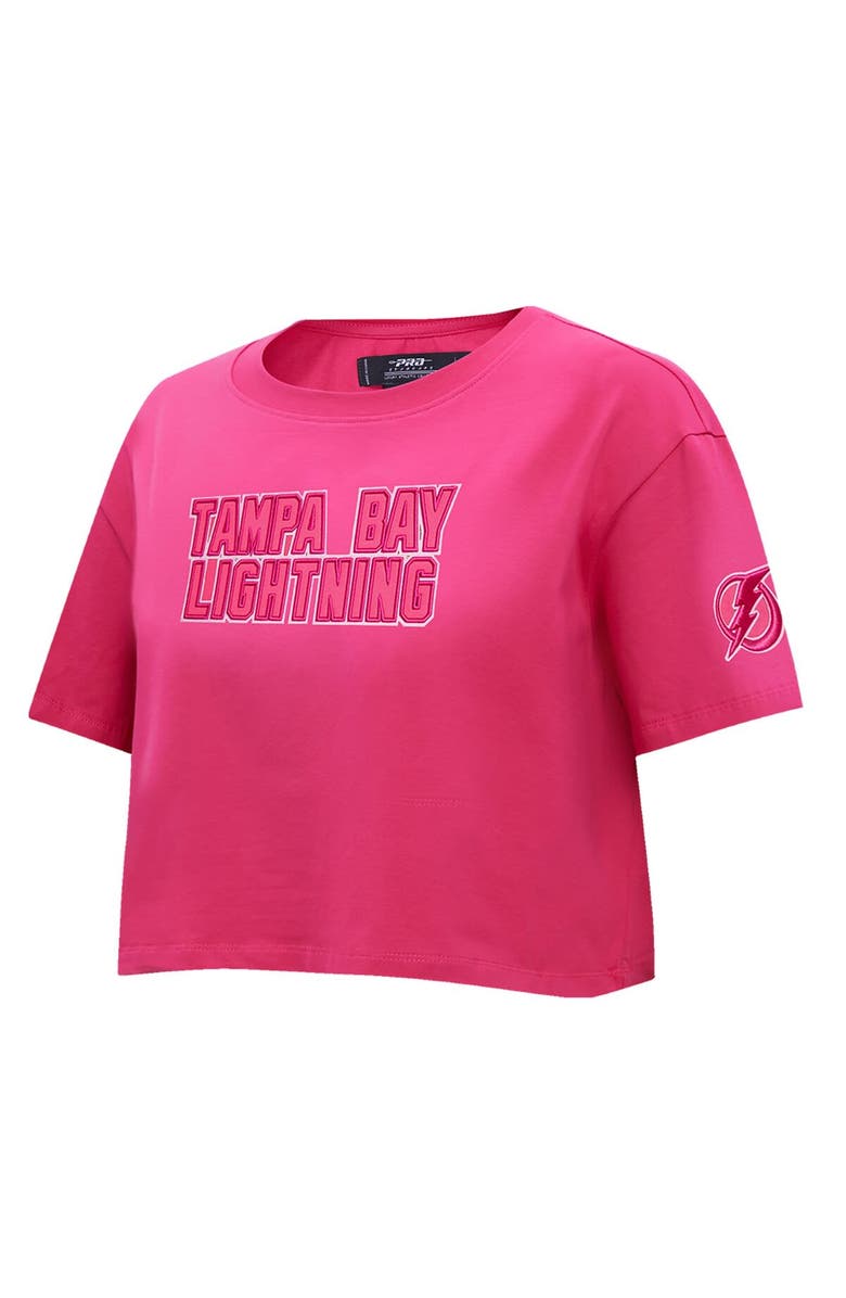 PRO STANDARD Women's Pro Standard Tampa Bay Lightning Triple Pink Cropped Boxy T-Shirt, Alternate, color, Pink