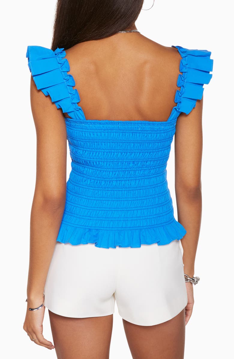 Ramy Brook Riley Flutter Sleeve Smocked Tank, Alternate, color,