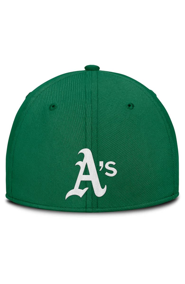 Nike Men's Nike Green/Gold Oakland Athletics Rise Swoosh Performance Flex Hat, Alternate, color, Green