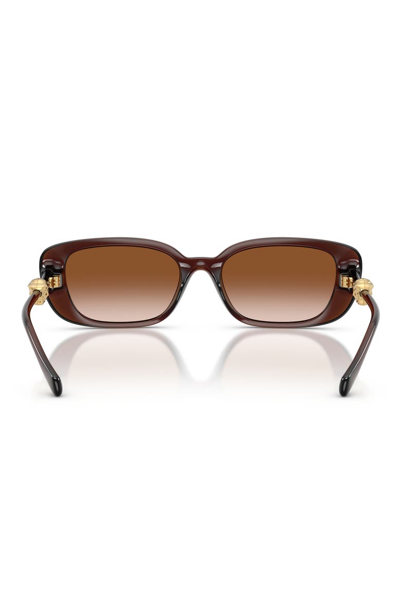 56mm Pillow Sunglasses, Alternate, color, TRANSPARENT BROWN / BROWN
