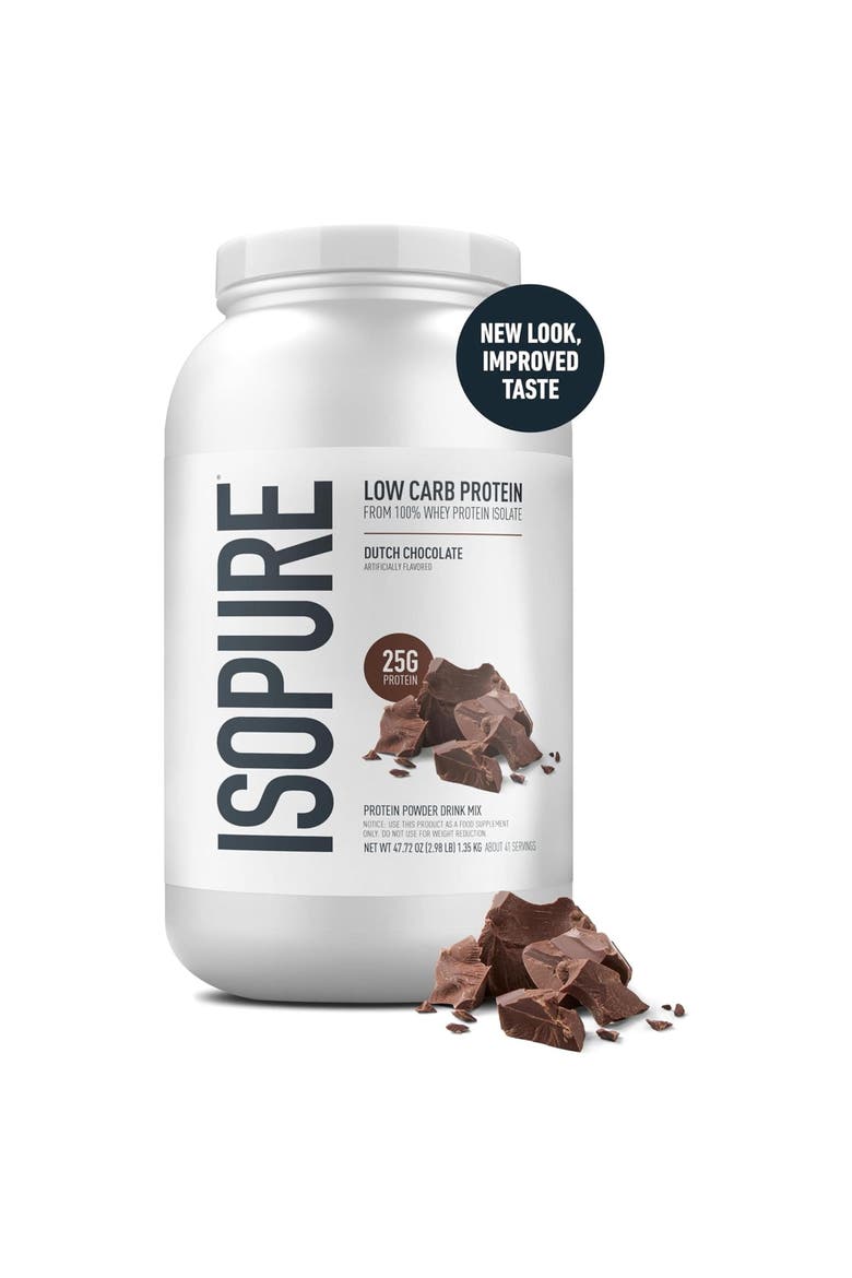 Low Carb Pure Whey Isolate Protein Powder Dutch Chocolate, Alternate, color, None
