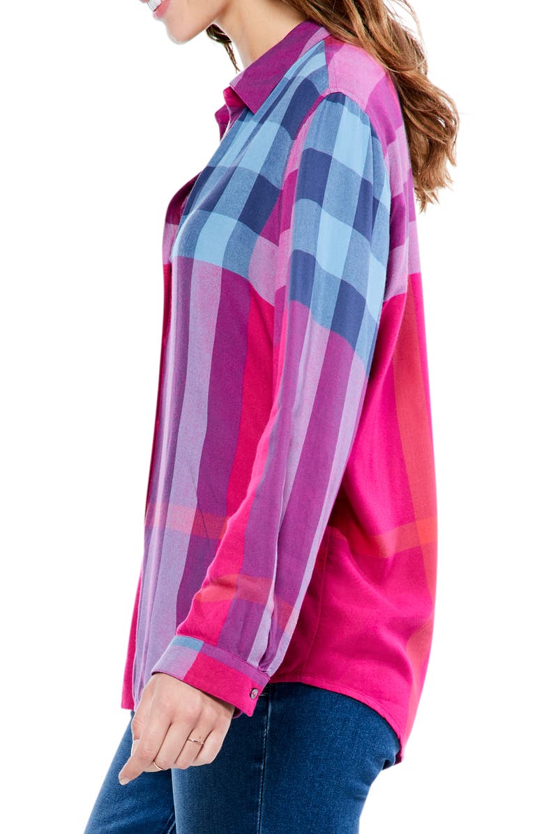 NIC+ZOE Punchy Plaid Button-Up Shirt, Alternate, color,