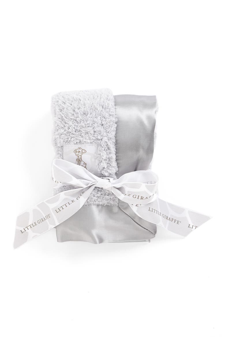 Satin Trim Chenille Blanket, Alternate, color, SILVER