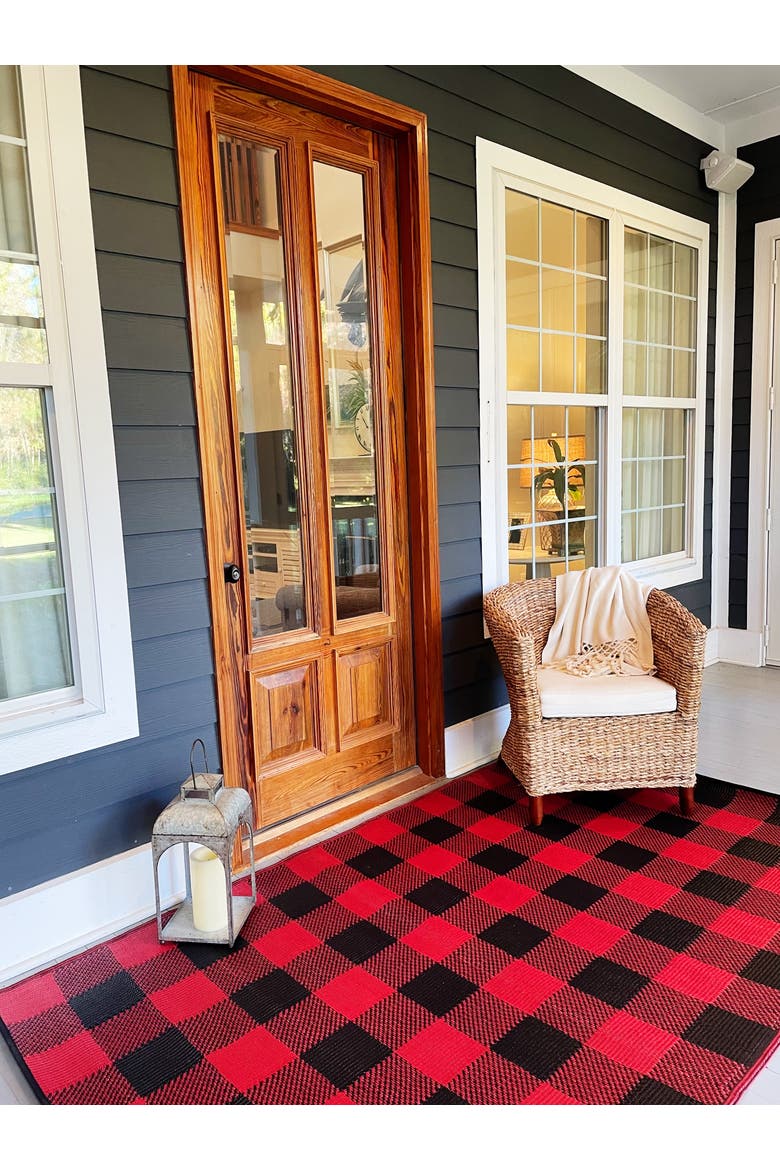 Buffalo Plaid Rug, Alternate, color, Red Black - 5'x8'