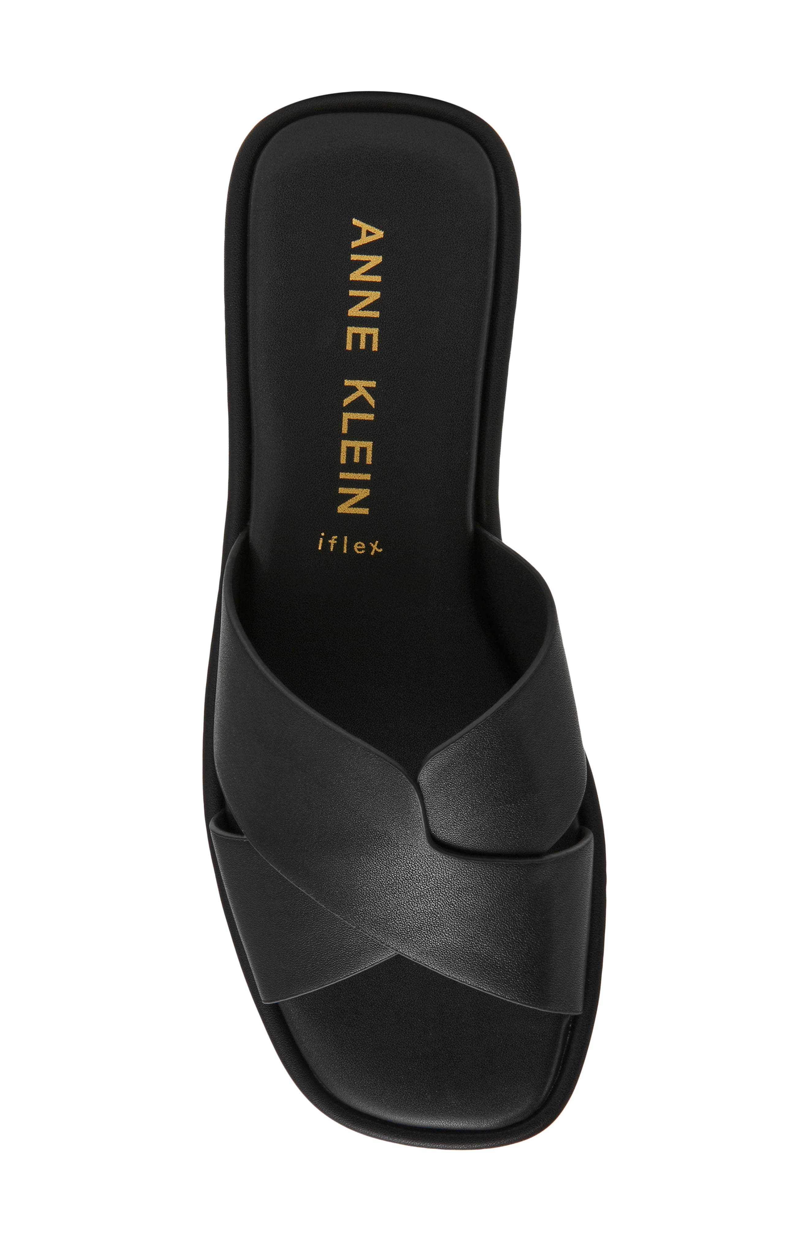 Anne Klein Khloe Crossover Strap Slide Sandal, Alternate, color, 