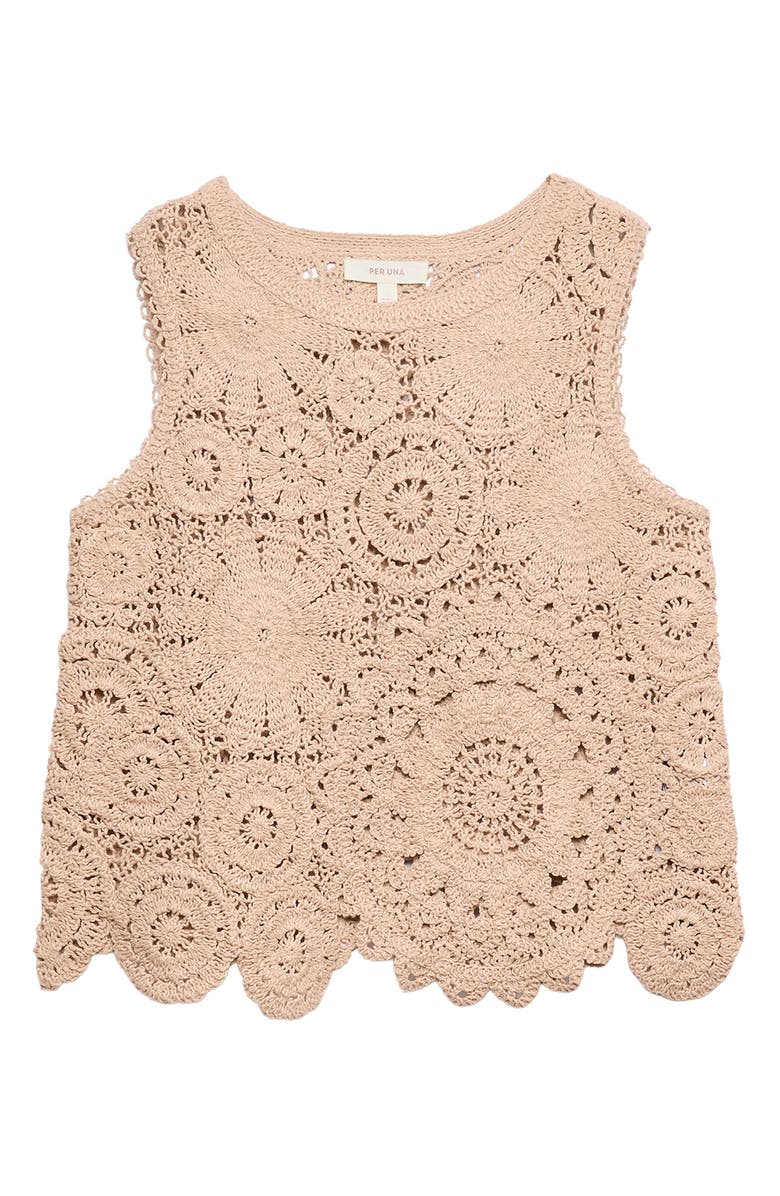 PER UNA BY M&S Open Knit Vest, Main, color, Beige