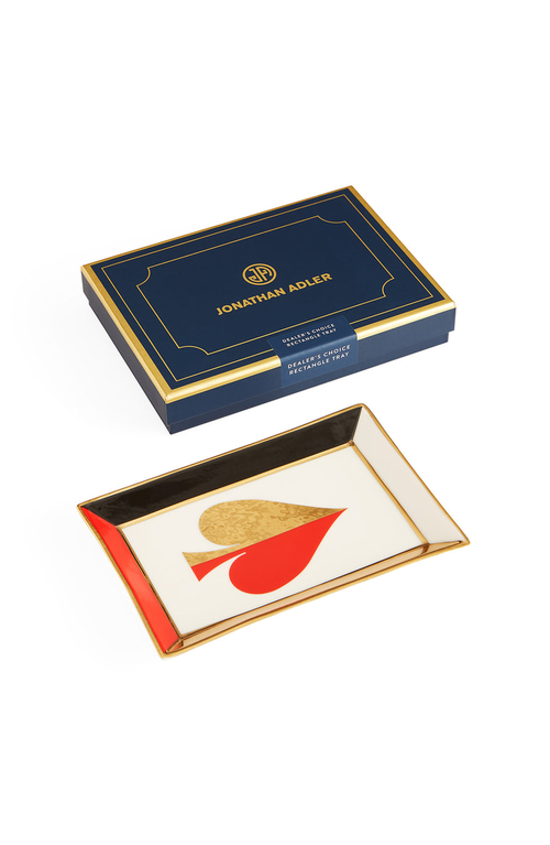Jonathan Adler Dealer's Choice Rectangle Tray In Multi