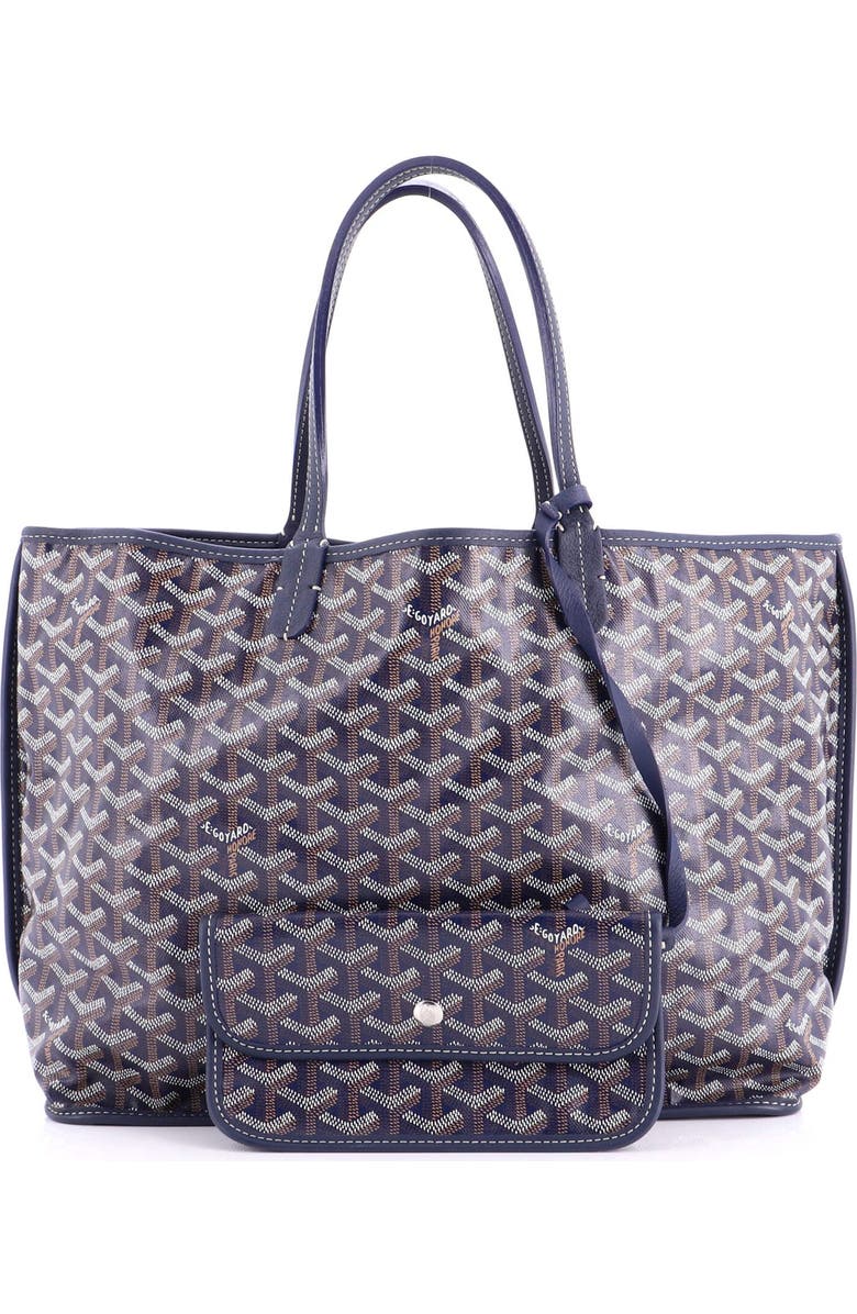 Pre-Owned Goyard Anjou Reversible Tote Coated Canvas PM, Alternate, color, Blue