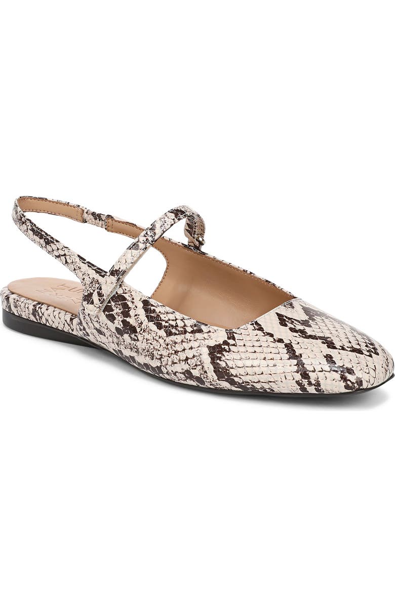 Naturalizer Connie Slingback Mary Jane Flat, Main, color, Beige Multi