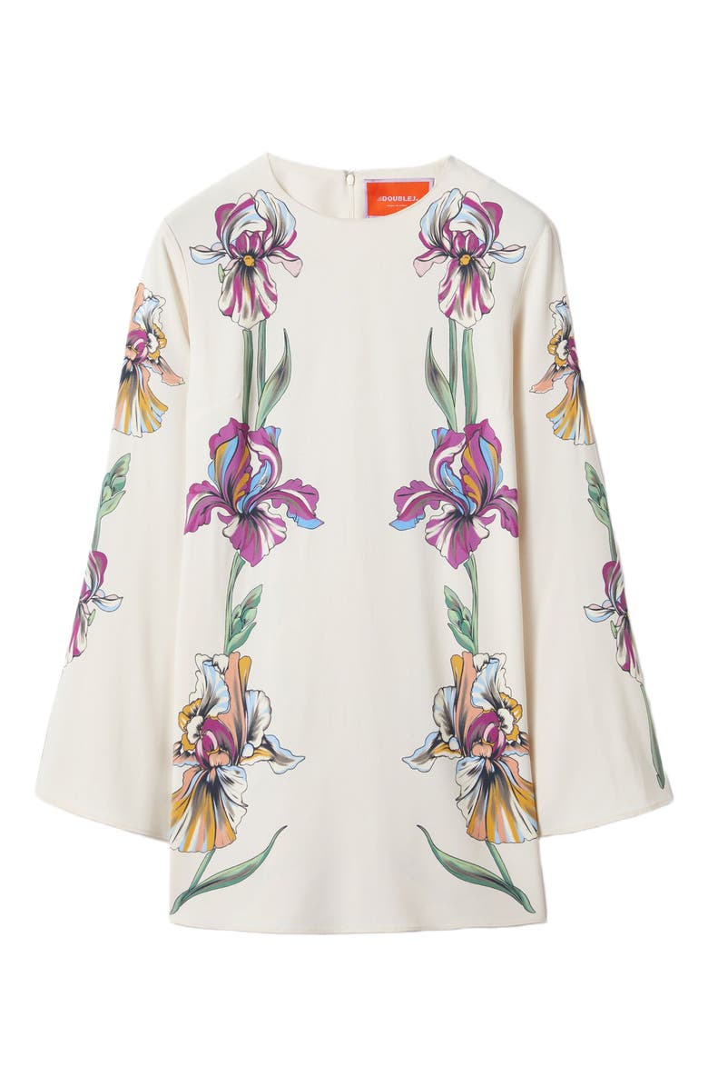 La DoubleJ Mini Supremes Swing Dress Iris Placée Ivory, Alternate, color, 