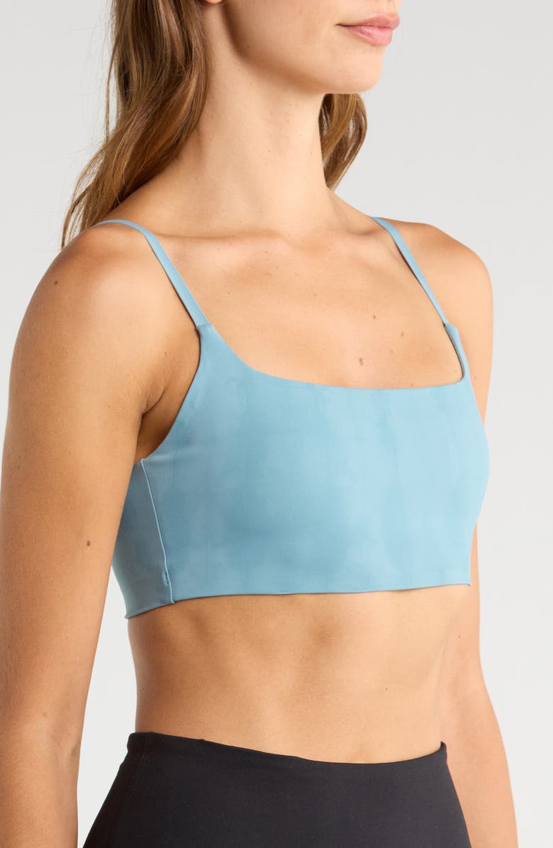 TravisMathew Moveknit Resilience Longline Sports Bra, Alternate, color, Smoke Blue Multi
