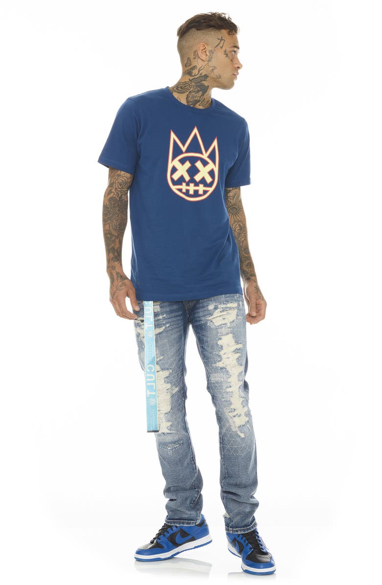 Cult of Individuality Rocker Belted Slim Straight Leg Jeans, Alternate, color, Maker