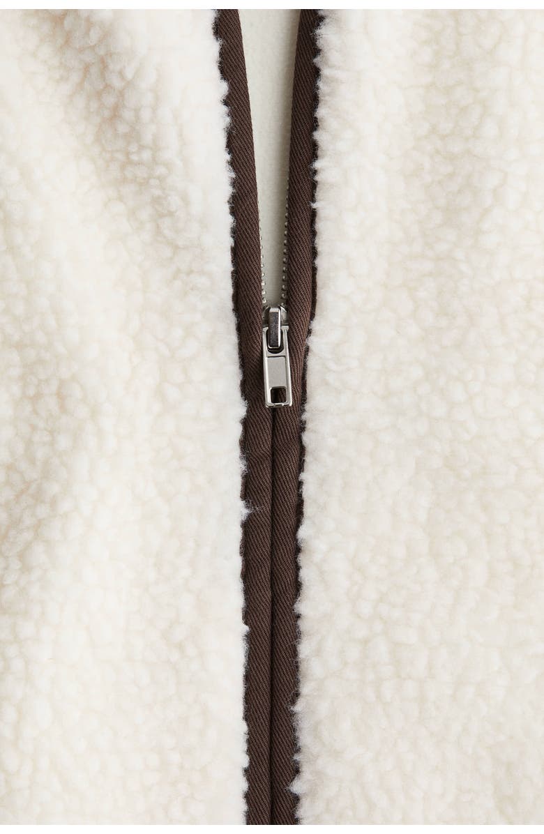 H&M Teddy Gilet, Alternate, color, Cream