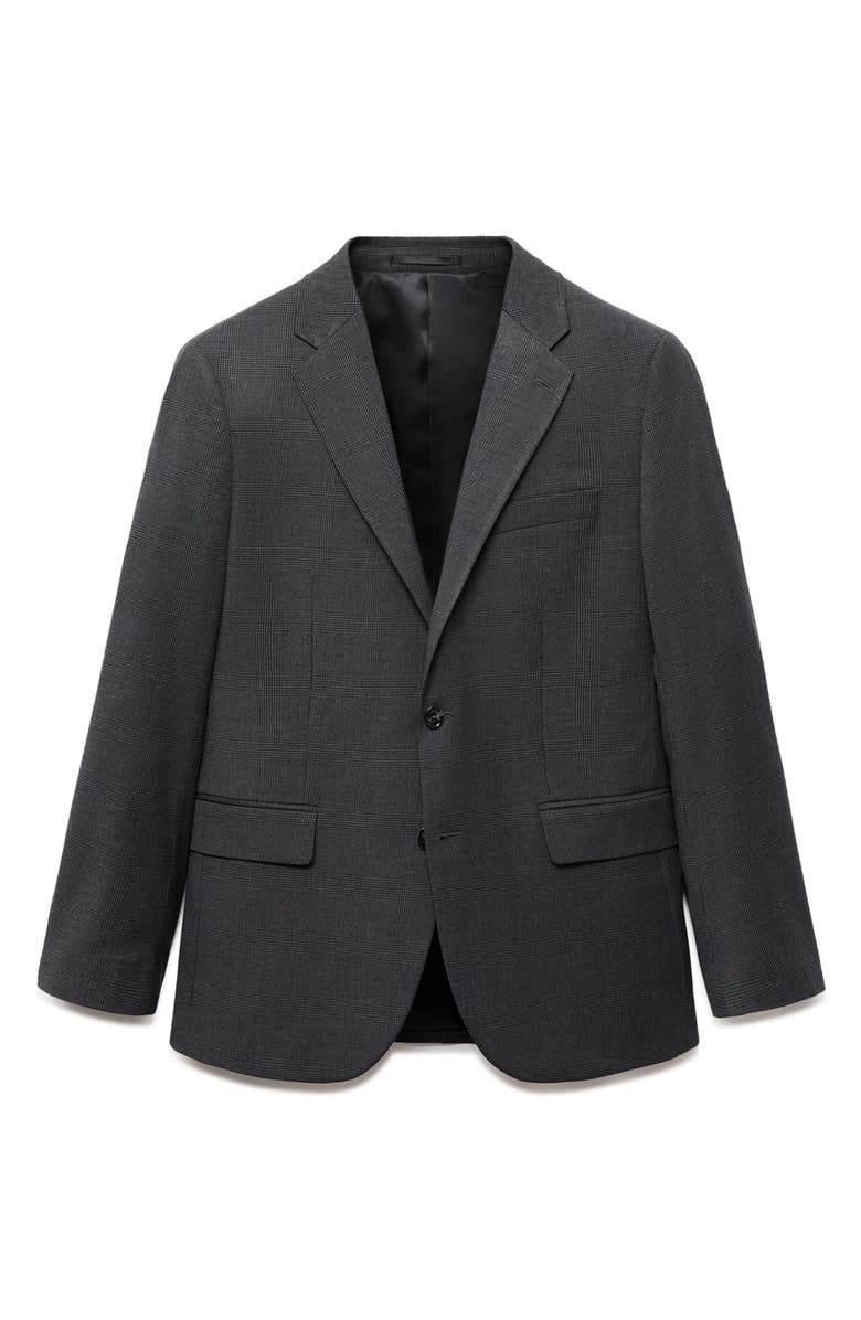 MANGO Slim Fit Suit Blazer, Alternate, color, Dark Heather Grey