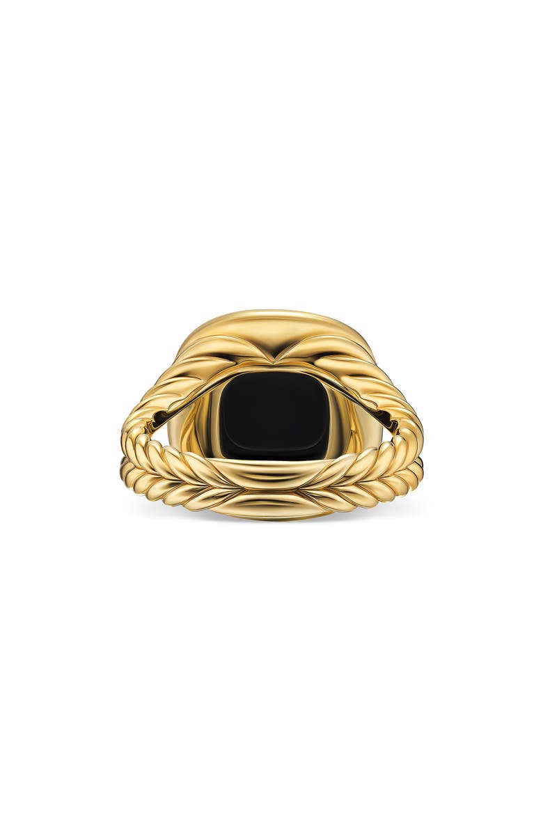 David Yurman Albion Ring in 18K Yellow Gold with Diamonds, Alternate, color, Black/ 18K Gold