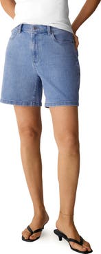 Eileen Fisher High Waist Denim Shorts