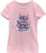 Lilo & Stitch Girl's Lilo & Stitch Troublemaker Wild and Free Graphic T-Shirt