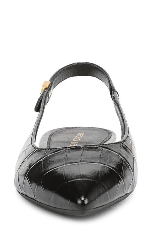 Veronica Beard Shina Slingback Pointed Toe Flat In Black