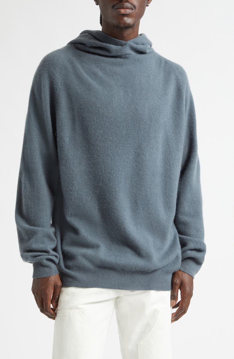 FRENCKENBERGER Hooded Cashmere Sweater, Main, color, Gargoyle