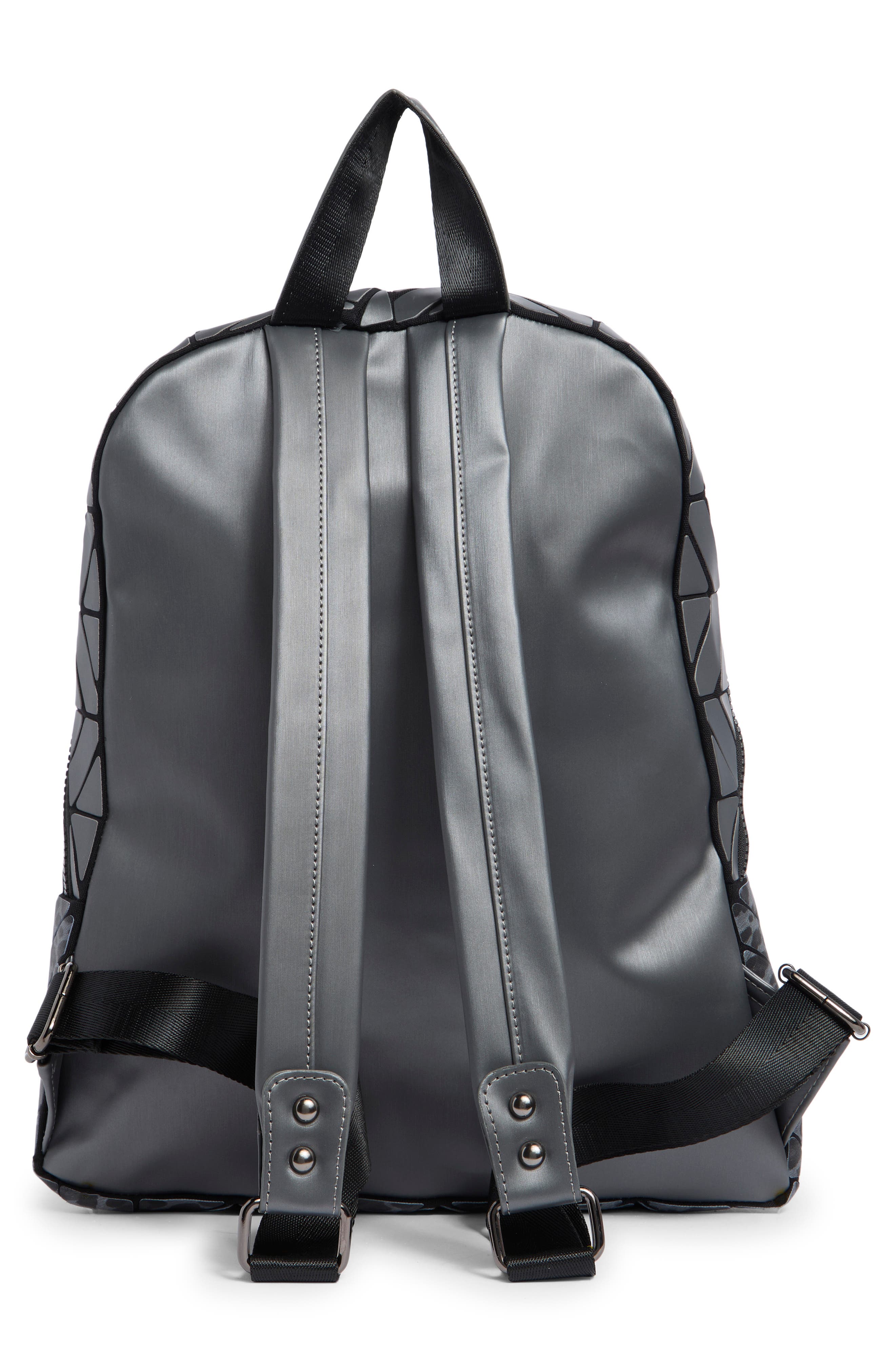 Printed Chevron Backpack, Alternate, color, GREY CHEETAH