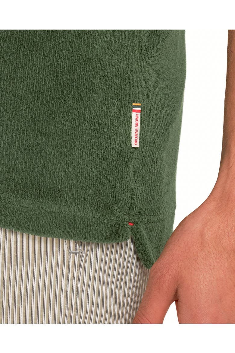 Terry Towelling Tailored Fit Towelling Polo Shirt, Alternate, color, Amazonian Green
